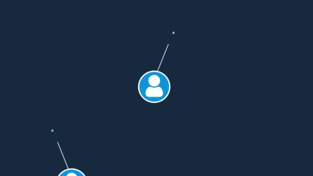 Anslutningar till sociala nätverk Ansluta knutpunkter på internet Animation Bakgrund — Stockvideo