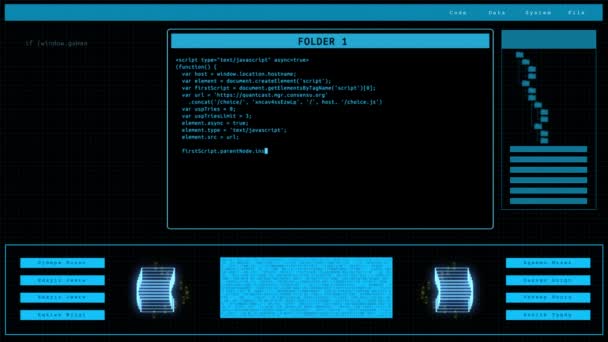 Carregando a barra de progresso do vírus mensagem de aviso de loop de animação da tela do computador na tela. — Vídeo de Stock