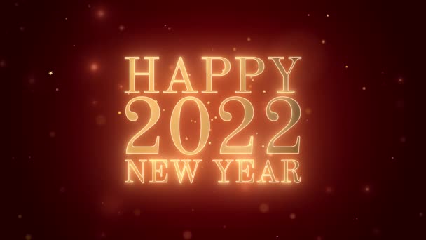 Happy New Year 2022 Christmas and New Year holidays background, winter season loop Animation. — Stock Video