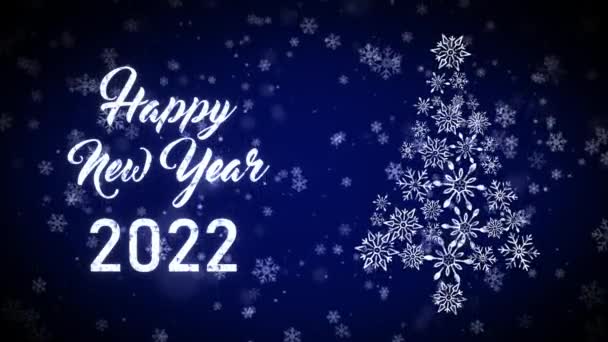 Feliz Año Nuevo 2022 3d renderizado, bucle sin fin animación de Navidad. — Vídeo de stock