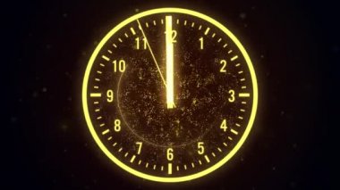 4K Altın Parçacıklar Geri sayım Animasyonu 4K Mutlu yıllar 2022