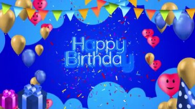 Mutlu yıllar, lüks dizayn balon numarası ve altın konfeti dekorasyonu..