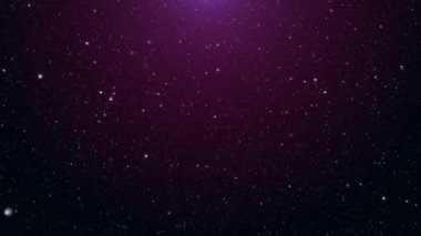 Siyah animasyonda parıldayan güzel mor altın tozları. Tatil arkaplanı