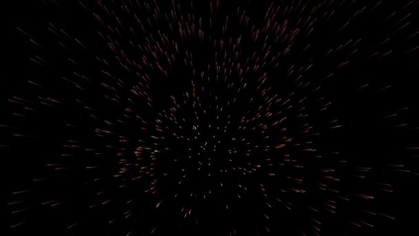 Golden Bright Explosion Glitter confetti Flickering. Elegant Confetti Burst on Black Background. — Stock Video