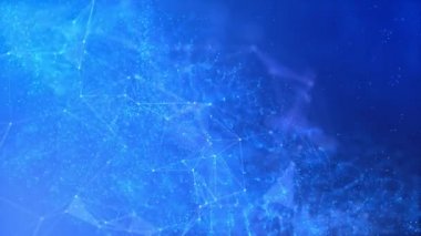 4K soyut parçacık dalgası. Dinamik bir dalga ile gelecekteki noktalar.