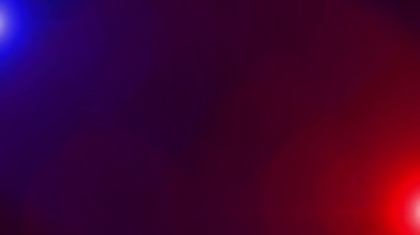 Defocused Police beacon red blue emergency lights flashing in the dark Animation. Emergency flashing