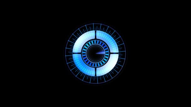 Hud interface Futuristic and technology, Hologram, Sci-fi, Technology Loop background alpha channel. — стоковое видео