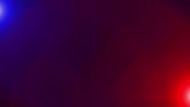 Faro di polizia sfocato rosso blu luci di emergenza lampeggianti nel buio Animazione. lampeggiante di emergenza — Video Stock