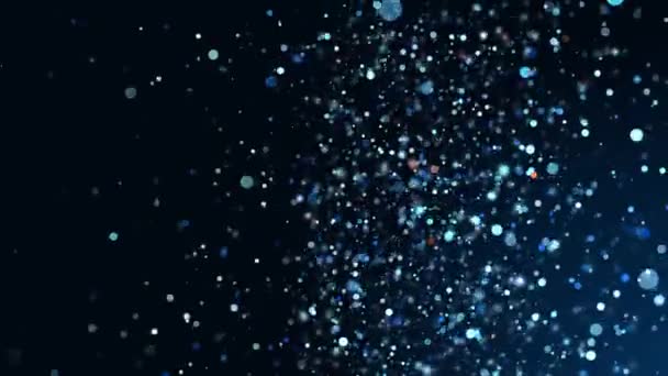 4K Arany por részecskék repülnek lassított felvételen a levegőben por részecskék Háttér. — Stock videók