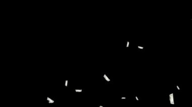 100 Amerikan doları. Para Konfeti Patlama banknotu havaya uçtu ve yere düştü..