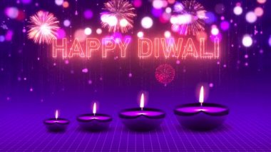 Hindistan festivali için Mutlu Günler 'in gökyüzünde havai fişek yakma yaratıcısı diya Backgroud.