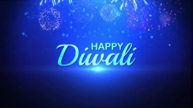 Mutlu Diwali bayramı ışıkları Havai fişekler.