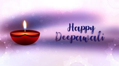 Diwali ya da Deepavali selamlar diwali diya suluboya arka plan yakma.
