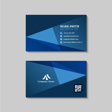 Çift taraflı yaratıcı kartvizit şablonu