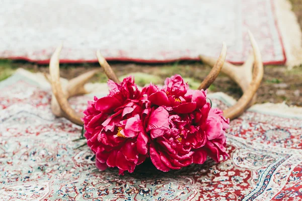 La decoración del día de la boda de los amantes — Foto de Stock