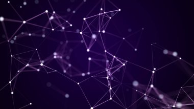 Üçgen uzay formları. Bilgi akıyor. Sinirsel ağların teknolojik temeli. 3B görüntüleme.