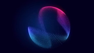 Parçacıkların soyut alanı. Üç boyutlu uzay. Üç boyutlu parçacıklar halinde bilgi. Kusursuz döngü.