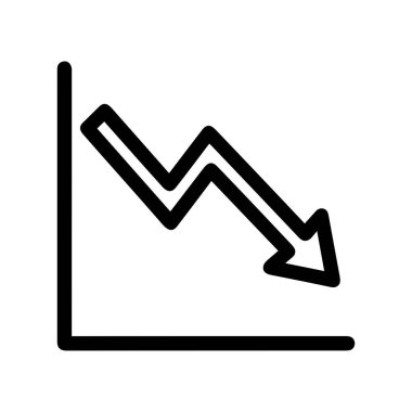 Grafik Çizgisini Azalt Simgesi Aşağı Doğru Eğilim Resmini Gösteriyor