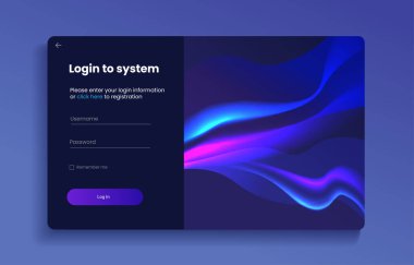 Modern Giriş ve İmza Formları. Açık renk gradyan koyu arkaplan. Kayıt ve giriş formları sayfası. Profesyonel web tasarımı, tüm elementler