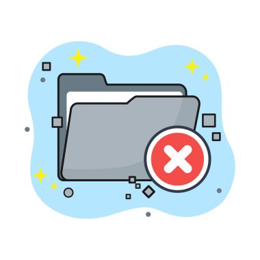 Silinmiş dosya dizininin düz tasarım vektör illüstrasyonuName