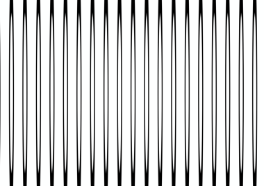 Beyaz zemin üzerinde soyut bir dalga biçimi ya da dalga etkisi oluşturan ince siyah çizgilerin tekrarlanan bir deseni.