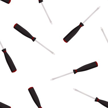 Tornavida vektör arkaplanı. Basit el aracı pürüzsüz desen.