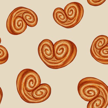 Çeşitli fırınlanmış malzemelerle suluboya desenli. Fırınlar, kahve dükkanları, ambalajlama, markalaşma, menü ve tasarım, yemek kitapları ve tarifler için mükemmel. El çizimi fırın arka planı.