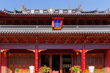 Qingliang Dağ Parkı 'nda sonbahar sonu.