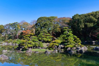 Keitakuen Bahçesi - Tennoji Park, Osaka 'da geleneksel bir Japon bahçesi