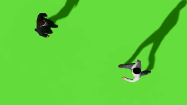 Üst Görünüm İnsanlar Etkinliği Yeşil Ekran