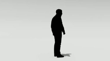 İnsan Etkinliği Silüeti Beyaz Arkaplan