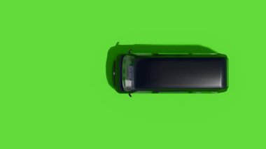 Araba Üstü Görünümü Temiz Otomotiv Sunumu için Beyaz Arkaplanda tecrit edildi