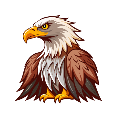 Görkemli bakışlı kel kartal markalaşma, spor takımları ya da vatansever tasarımlar için mükemmel.