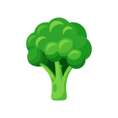 Taze yeşil brokoli çizimi, sağlıklı beslenme ve vejetaryen yaşam tarzı için mükemmel.