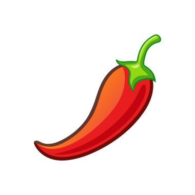 Tasarımlarınızı bu canlı kırmızı kırmızı biber çizimiyle renklendirin.