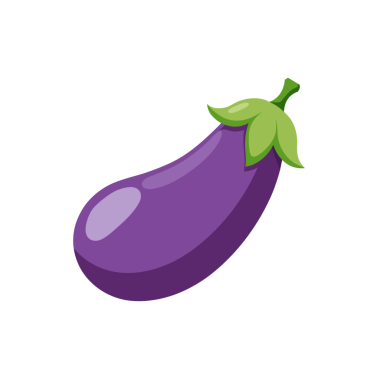 Taze patlıcan çizimi, canlı ve bir sonraki mutfak projeniz için hazır.