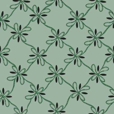 Zarif Kurdele Yumuşak Yeşilde Kusursuz Kalıp