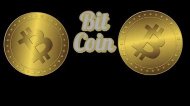 Arka planda dijital kripto para fiziksel para var. 3d illüstrasyon.