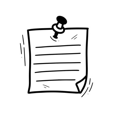 El Çizimi Not Defteri Çizimi. Doodle Vektörü. Beyaz Arkaplanda İzole EPS 10 Vektörü