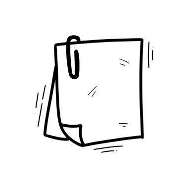 El Çizimi Not Defteri Çizimi. Doodle Vektörü. Beyaz Arkaplanda İzole EPS 10 Vektörü