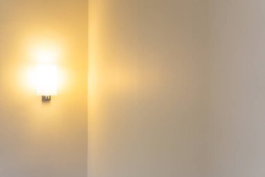 Sıcak ton duvar lambası, metin için gradyan arkaplan