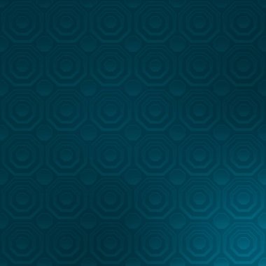 Sekizgen ve dairesel şekilleri derin deniz mavisi tonlarında tekrarlayan kusursuz soyut bir arka plan. Yumuşak gölgeleme ve yapılandırılmış yineleme iş tasarımı, duvar kağıtları ve yüzey modelleri için uygun modern ve zarif bir görsel oluşturur.