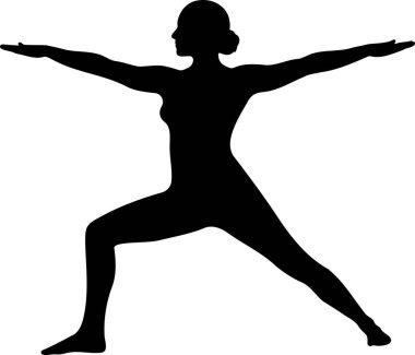 Yoga yapan bir kadının silueti denge ve esnekliği vurguluyor.