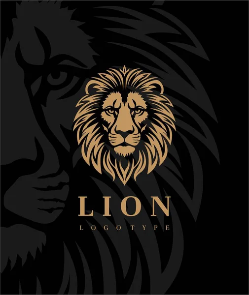 Aslan kafası logosu. Kimlik ve brunch için.