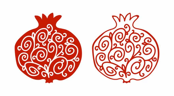 Vintage Vektör Nar Logosu