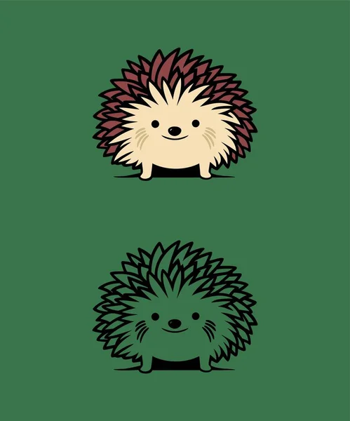 Şirin vektör kirpi logosu