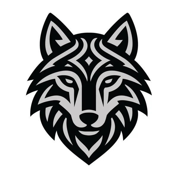 Kelt tarzında vektör kurt başı.