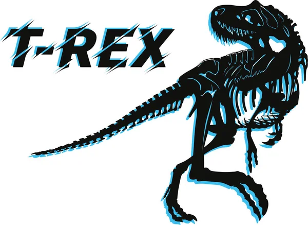 Tyrannosaurus Rex iskelet silueti