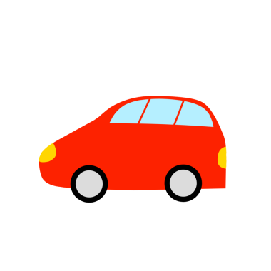 Düz dizayn araba çizimi. Renkli araba çizimi. Çizgi film çizimi