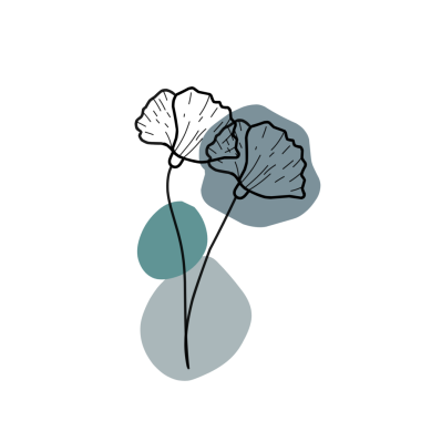 Çiçek hattı sanatı. Minimalist çiçek çizimi. Soyut şekilli çiçek çizgisi sanatı